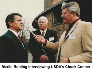 Marlin Bohling interviewing Chuck Conner of USDA