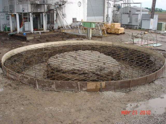 Setting up to pour the Dryer Base